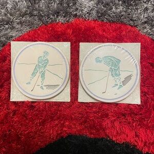 Vintage Golf Themed Absorbent Art Coasters Set collectible Gift CSGLE ⛳️ useful